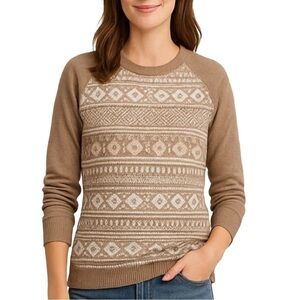 TALBOTS Nordic Fair Isle Snowflake Sweater